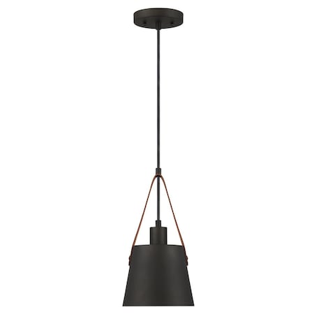 Westinghouse Pendant 60W Mini Pasco, Black-Bronze Leather Strap 6125300